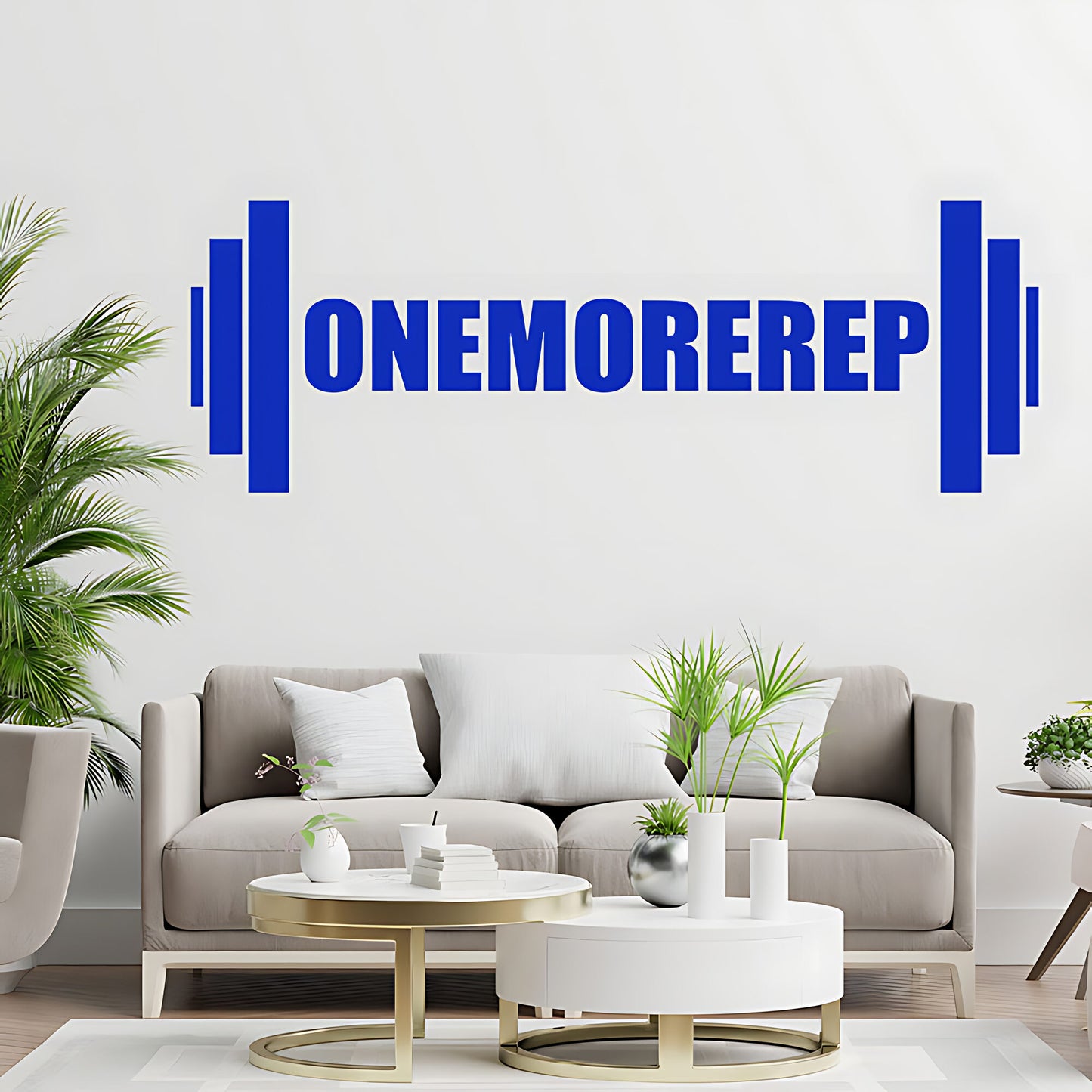 One More Rep Weightlifting Gym Fitness Motivational Wall Sticker