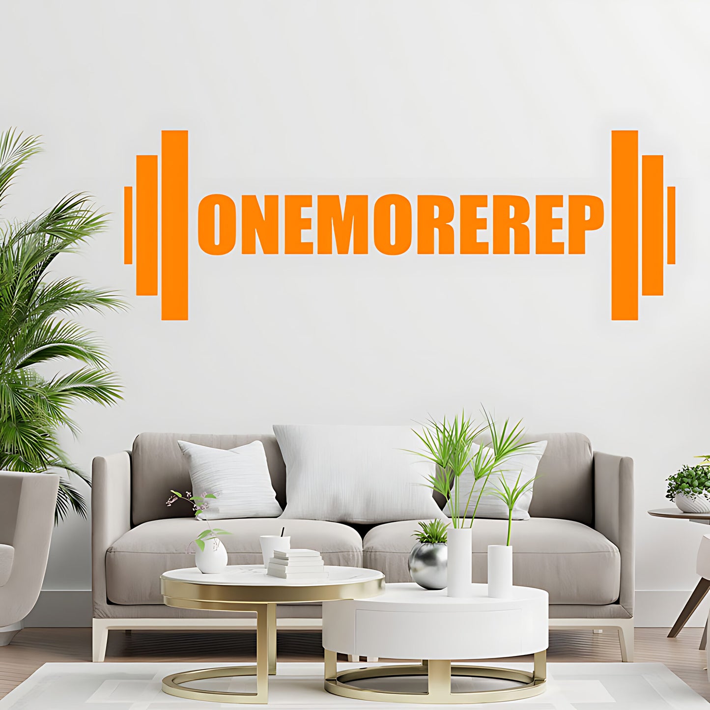 One More Rep Weightlifting Gym Fitness Motivational Wall Sticker