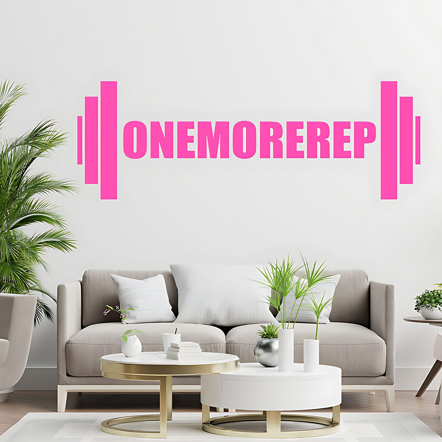 One More Rep Weightlifting Gym Fitness Motivational Wall Sticker