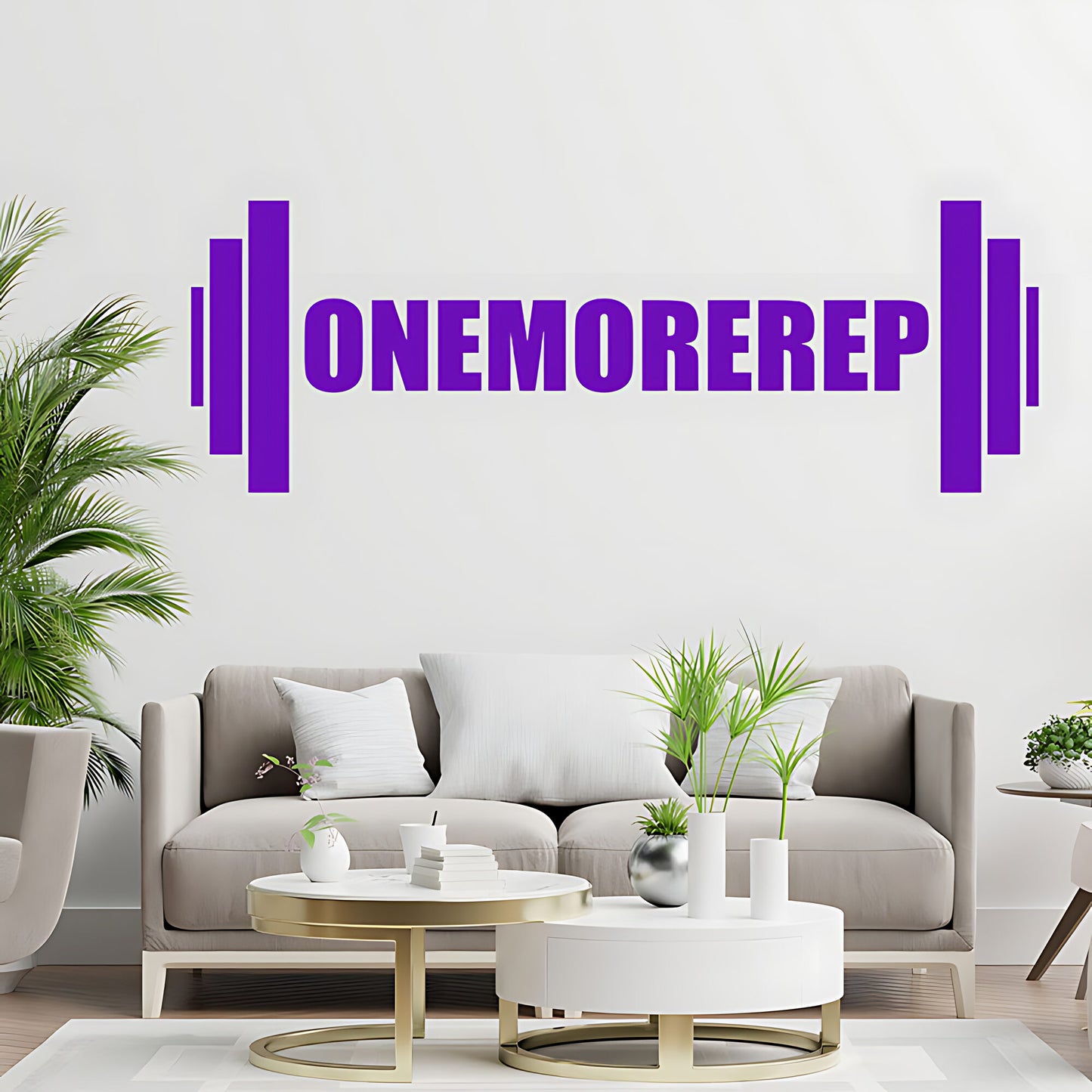 One More Rep Weightlifting Gym Fitness Motivational Wall Sticker