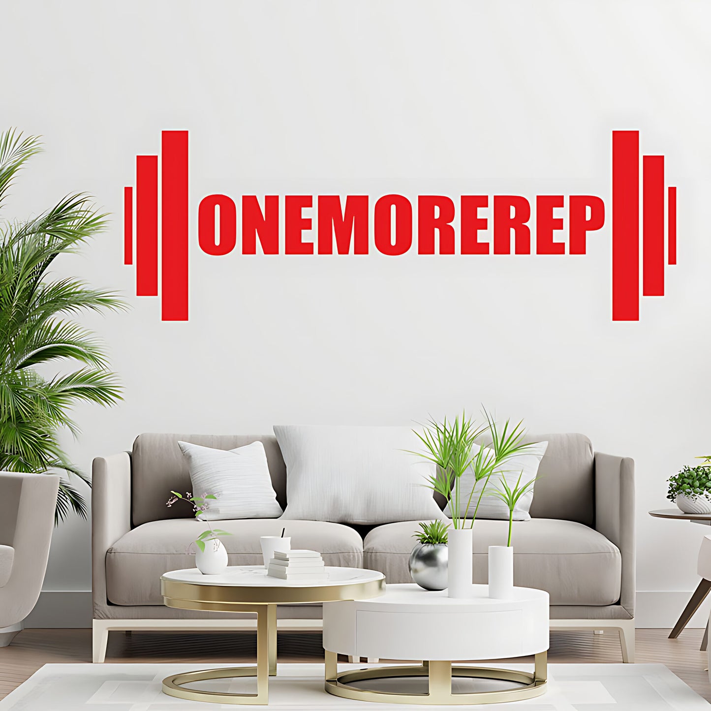 One More Rep Weightlifting Gym Fitness Motivational Wall Sticker