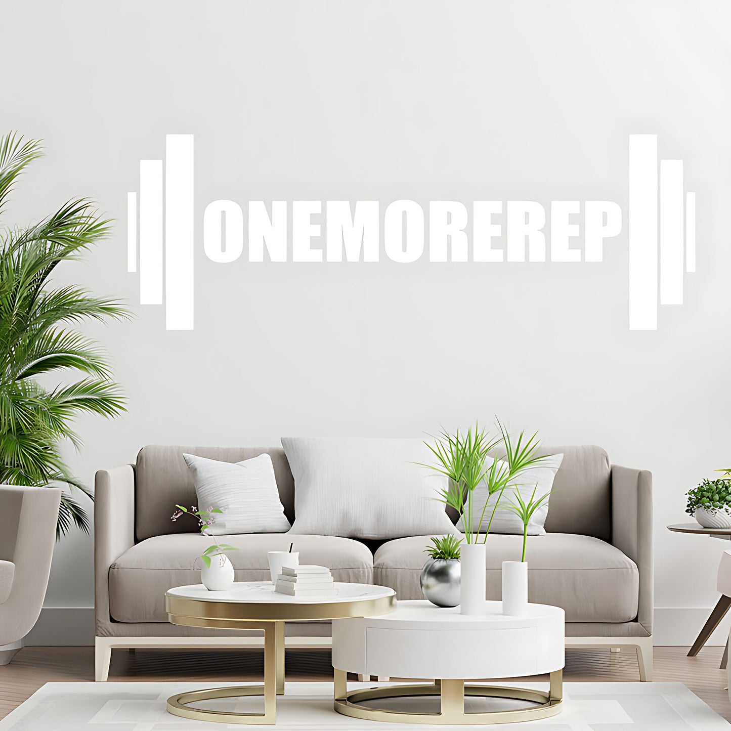 One More Rep Weightlifting Gym Fitness Motivational Wall Sticker