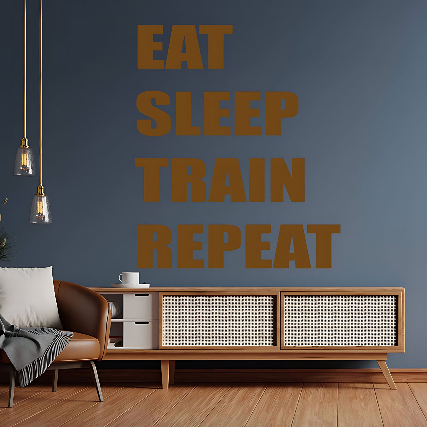 Eat Sleep Train Repeat Gym Wall Sticker & Decal