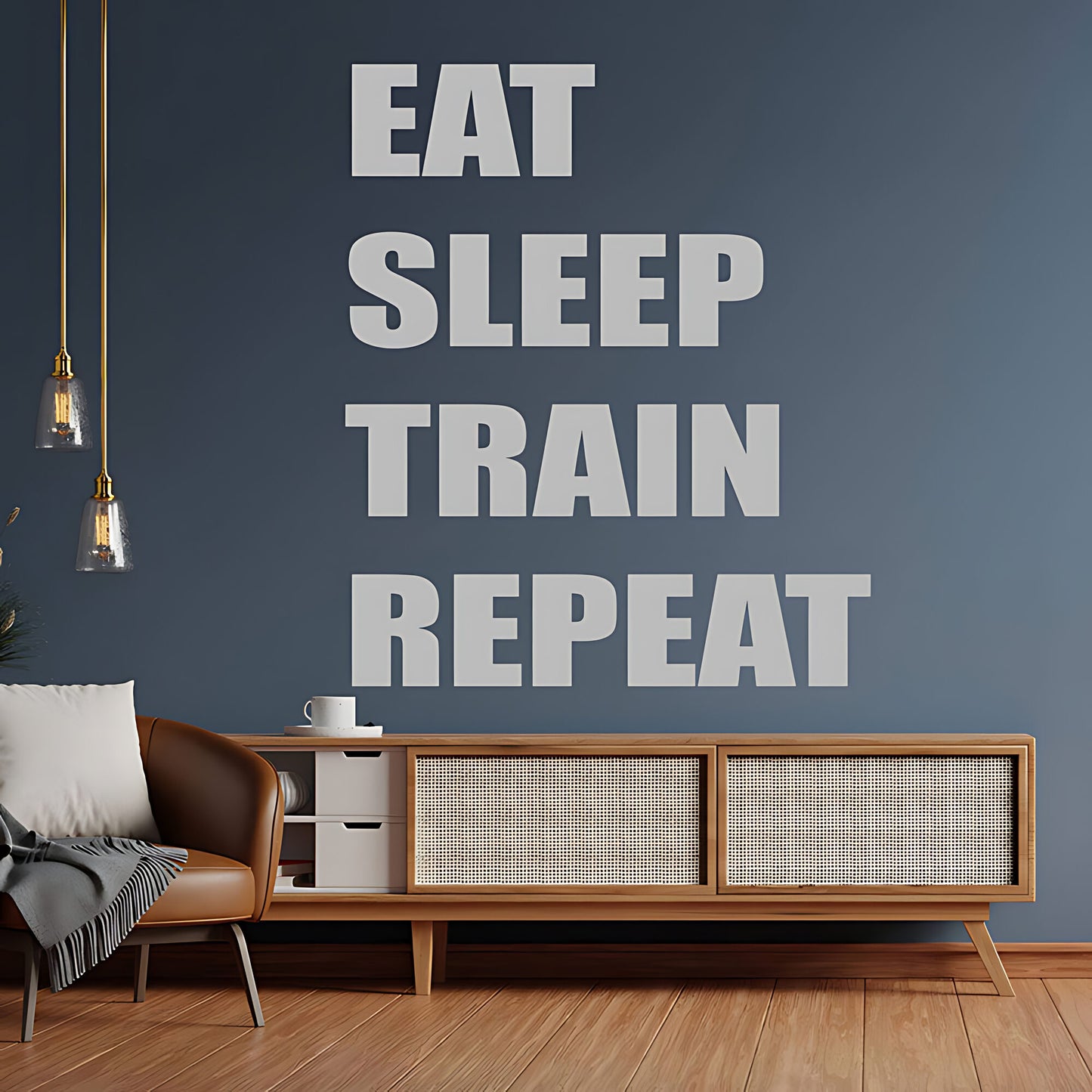 Eat Sleep Train Repeat Gym Wall Sticker & Decal