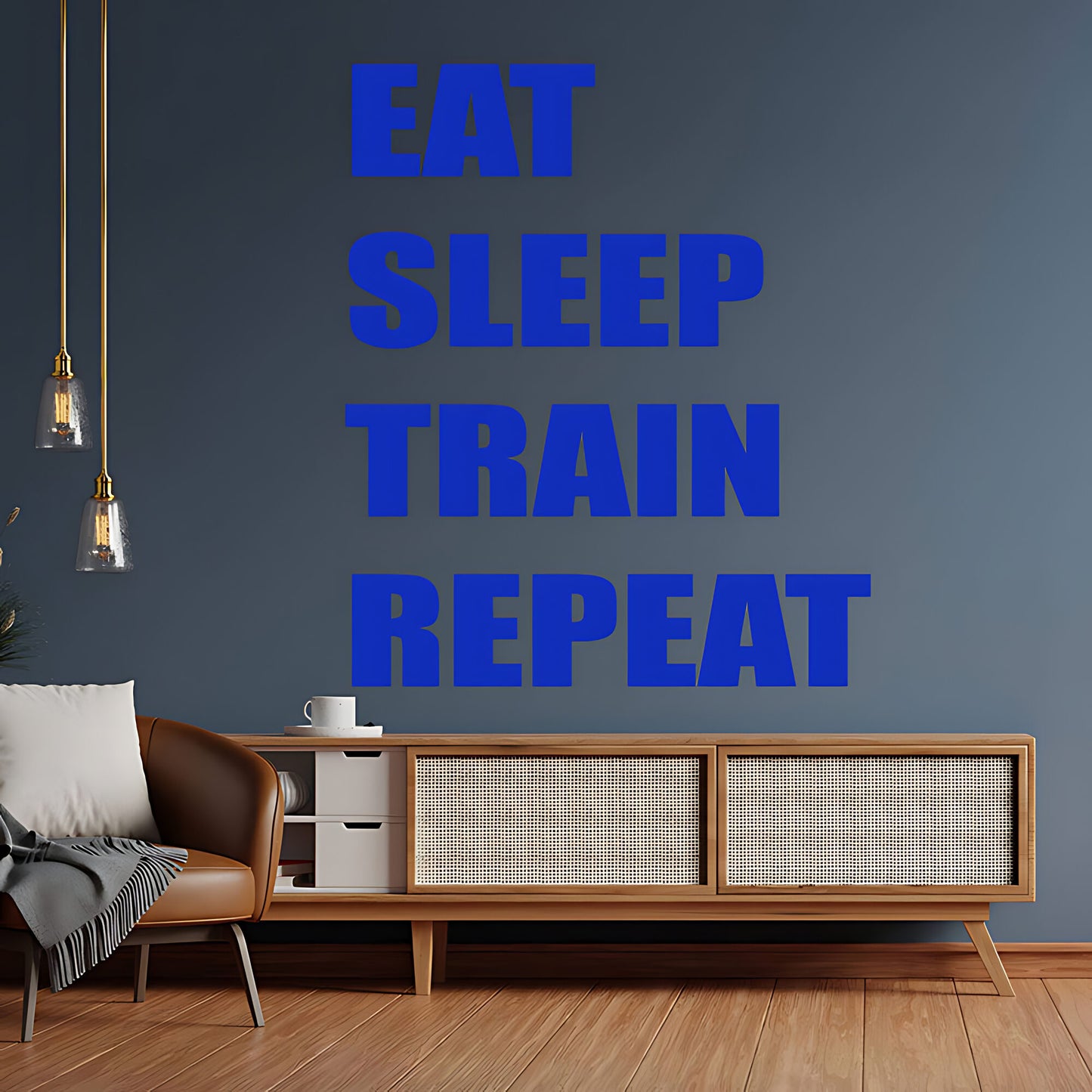 Eat Sleep Train Repeat Gym Wall Sticker & Decal