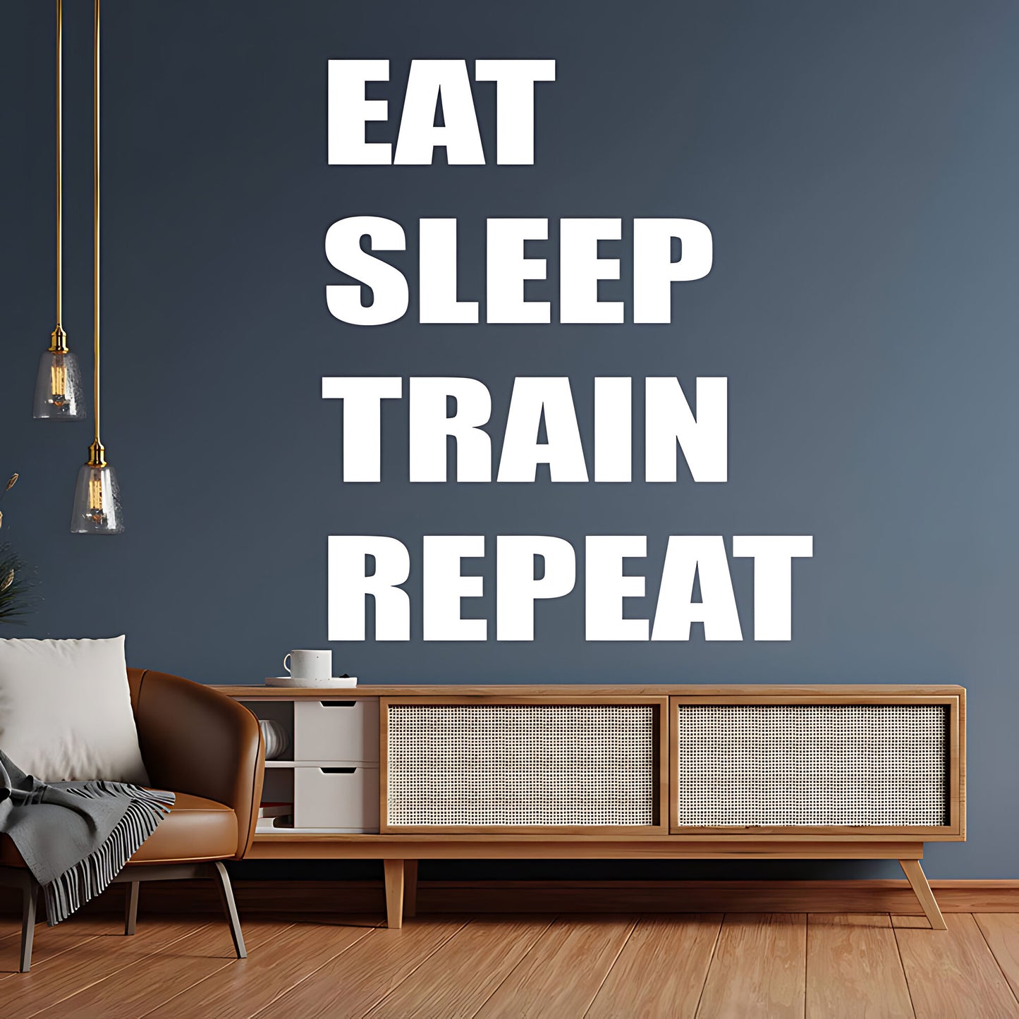 Eat Sleep Train Repeat Gym Wall Sticker & Decal