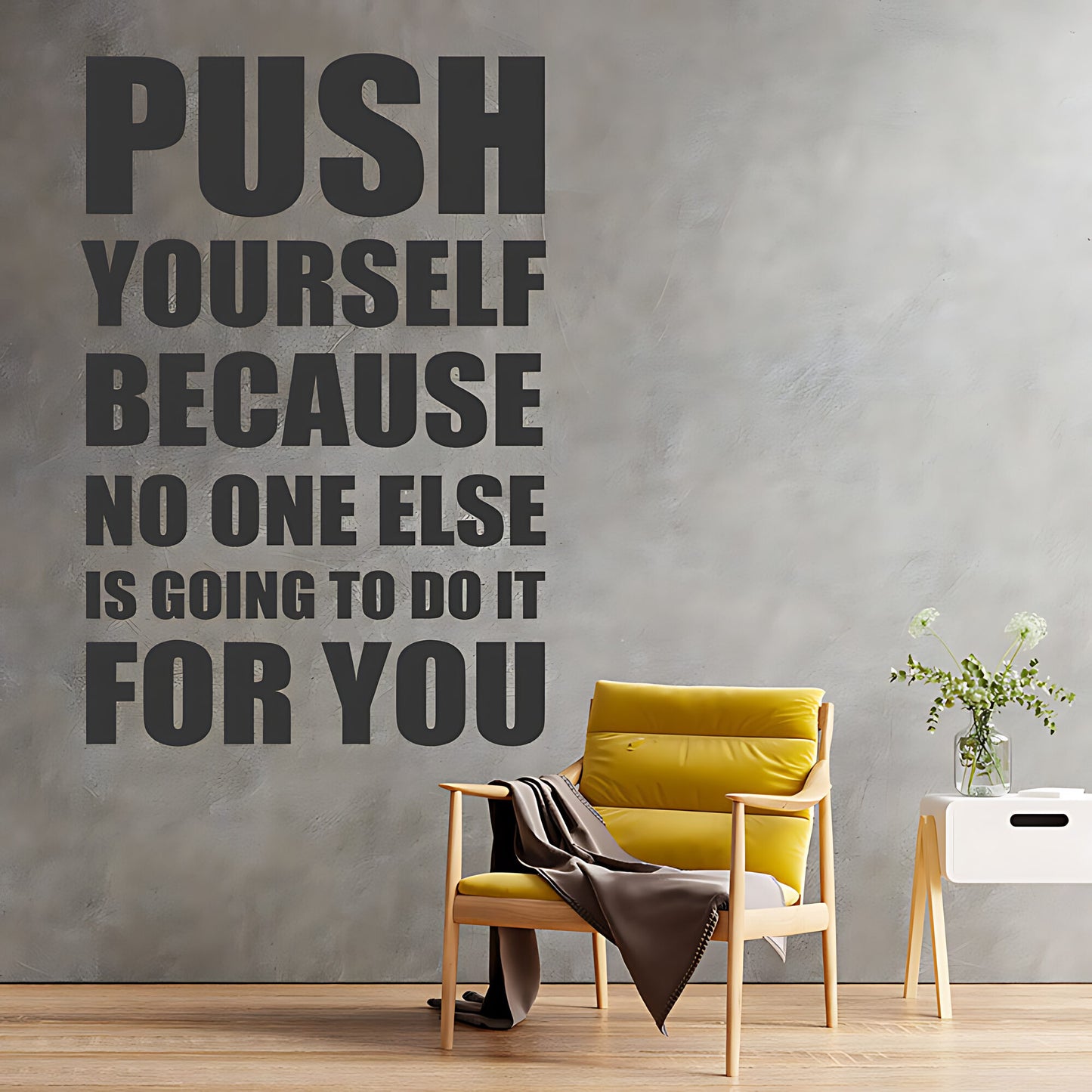 Push Yourself Motivational Gym Fitness Sports Wall Sticker