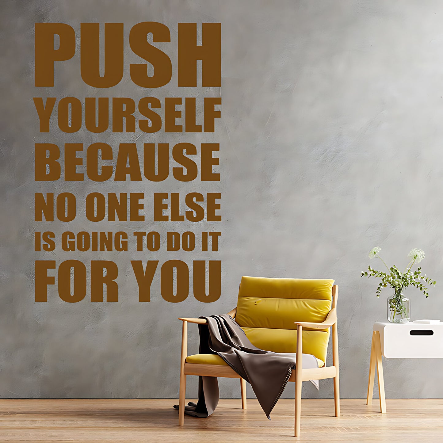 Push Yourself Motivational Gym Fitness Sports Wall Sticker