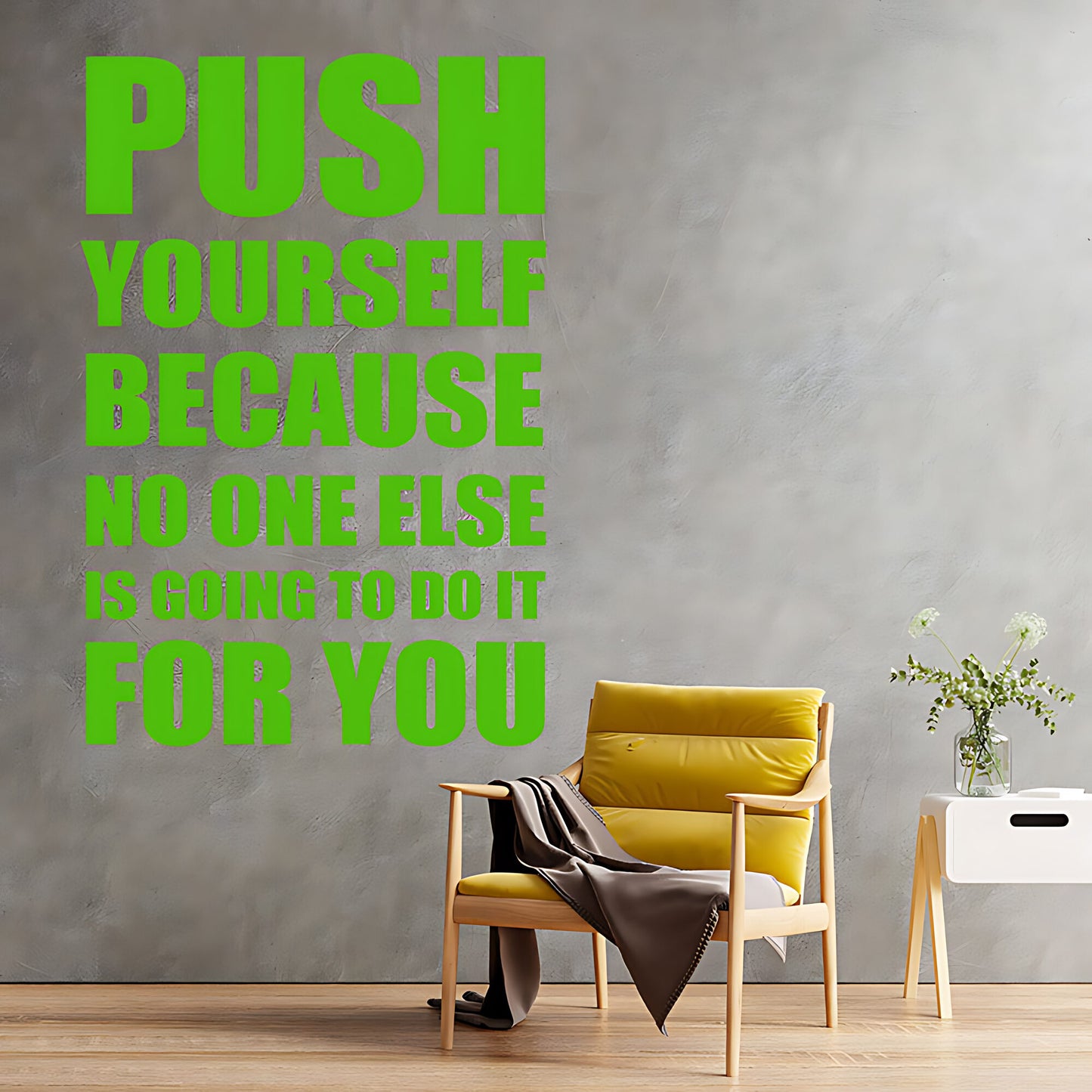 Push Yourself Motivational Gym Fitness Sports Wall Sticker