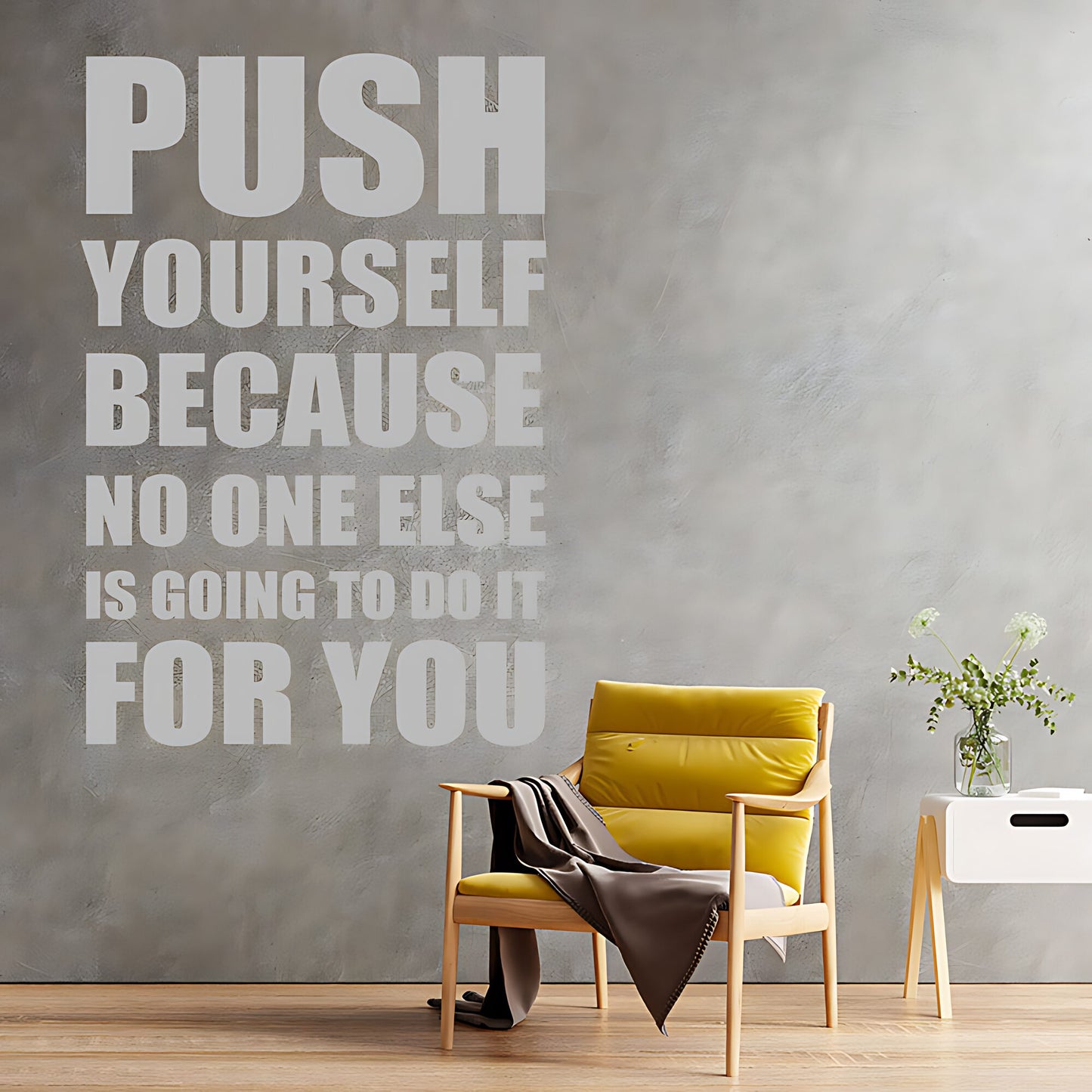 Push Yourself Motivational Gym Fitness Sports Wall Sticker