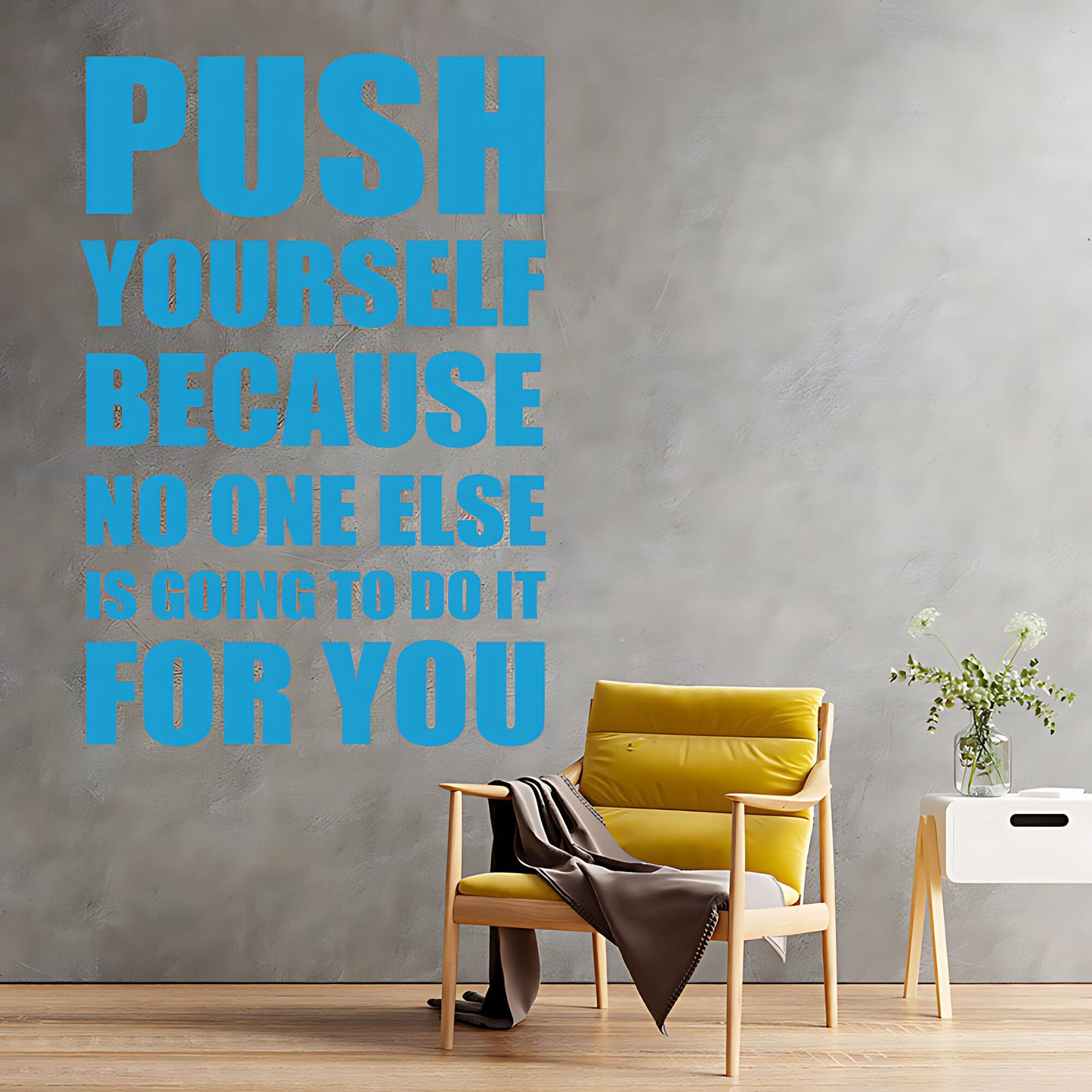 Push Yourself Motivational Gym Fitness Sports Wall Sticker