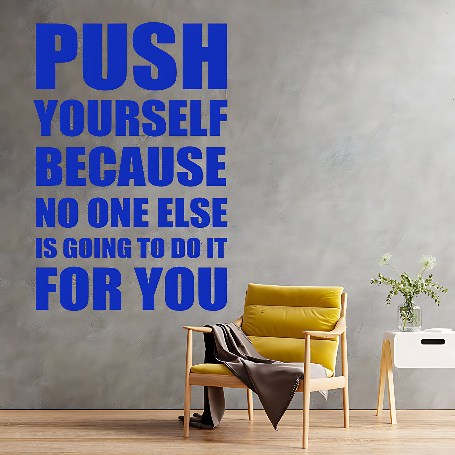 Push Yourself Motivational Gym Fitness Sports Wall Sticker