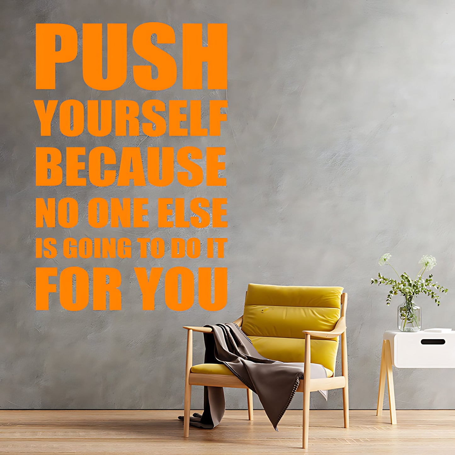 Push Yourself Motivational Gym Fitness Sports Wall Sticker