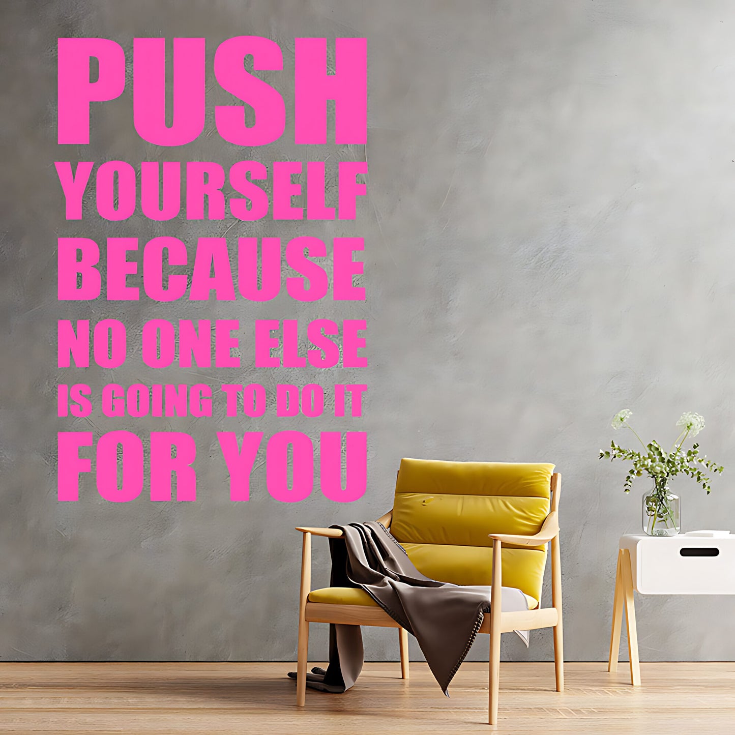 Push Yourself Motivational Gym Fitness Sports Wall Sticker