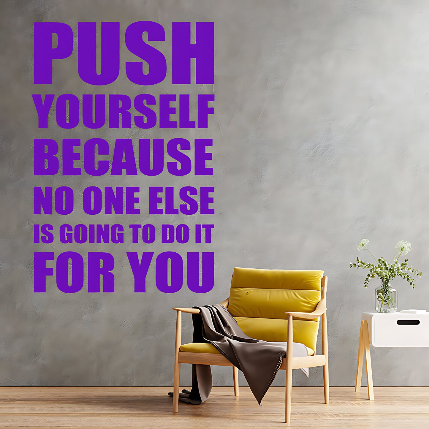 Push Yourself Motivational Gym Fitness Sports Wall Sticker