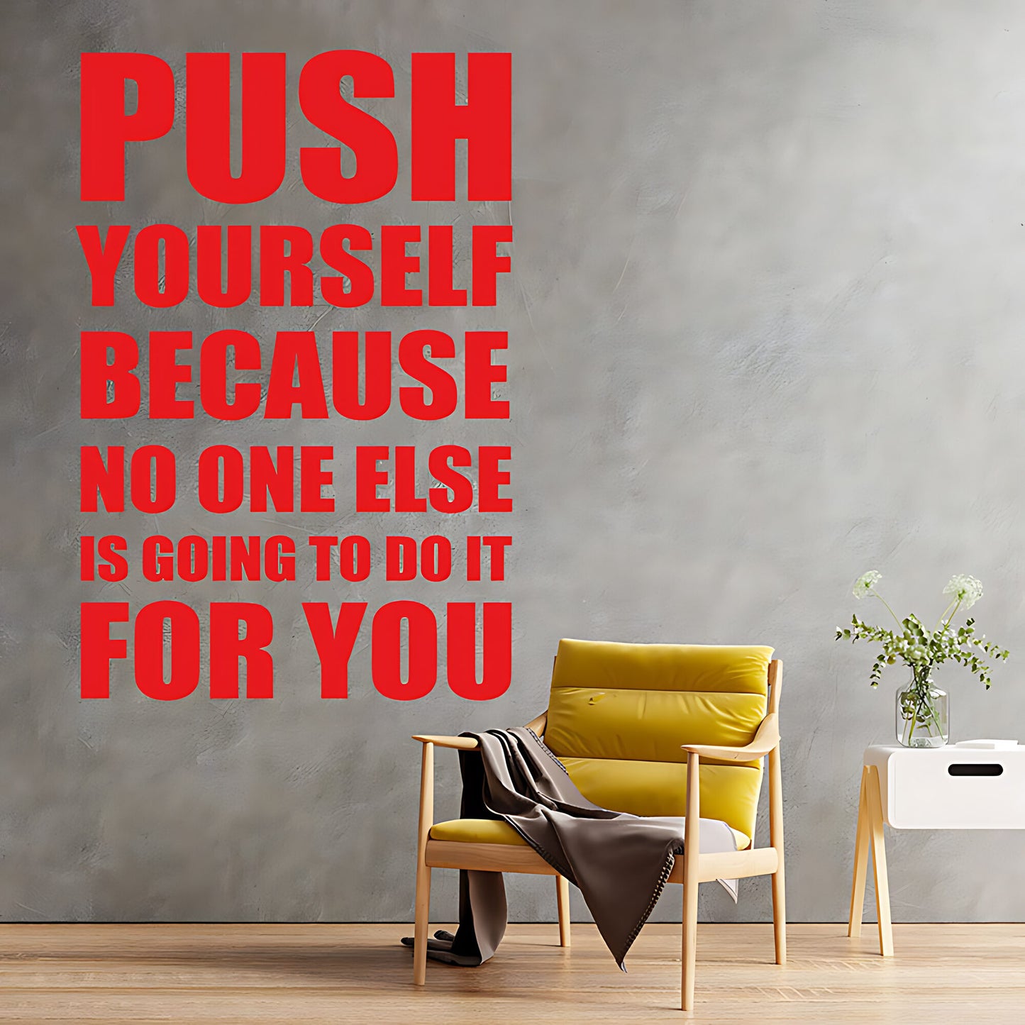 Push Yourself Motivational Gym Fitness Sports Wall Sticker