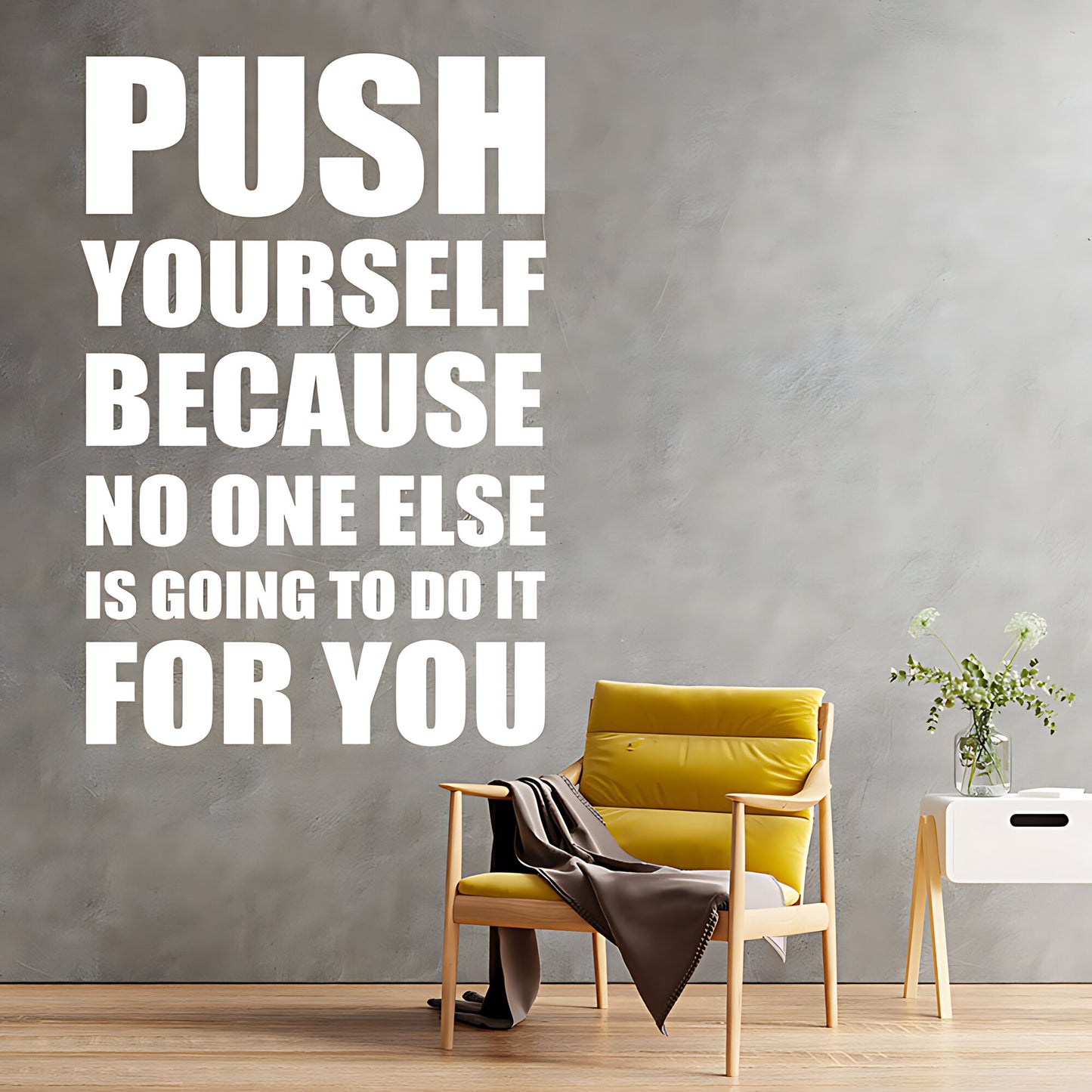 Push Yourself Motivational Gym Fitness Sports Wall Sticker