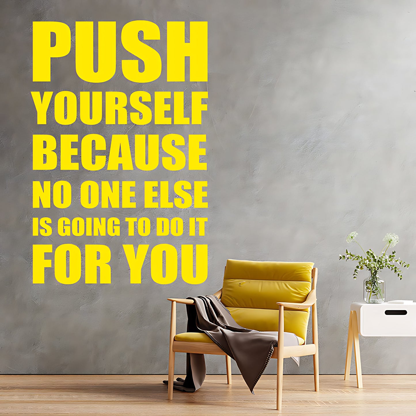 Push Yourself Motivational Gym Fitness Sports Wall Sticker