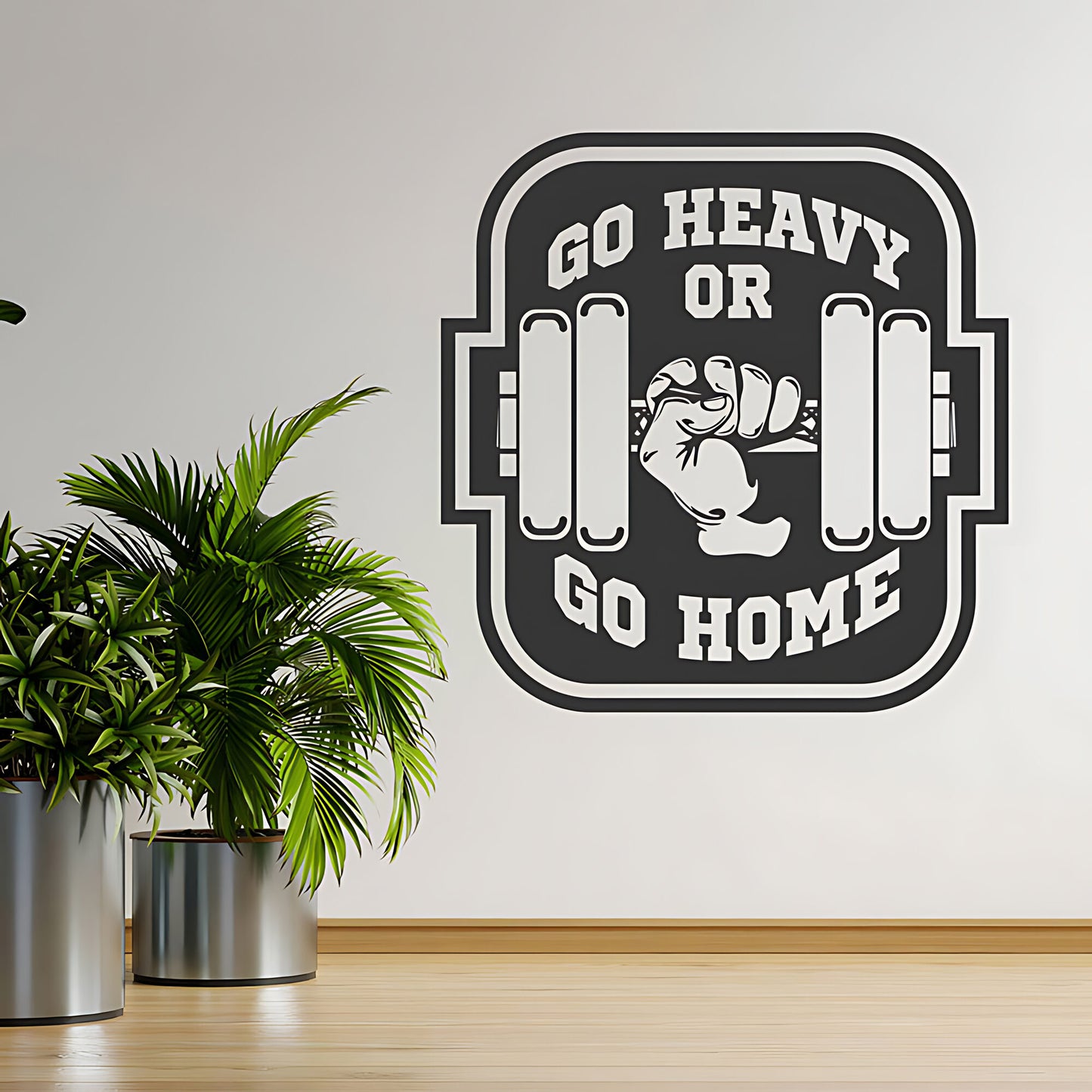Gym Wall Art Sticker Motivational Fitness Decal Push Harder Workout