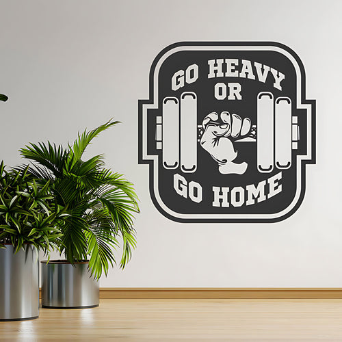 Gym Wall Art Sticker Motivational Fitness Decal Push Harder Workout