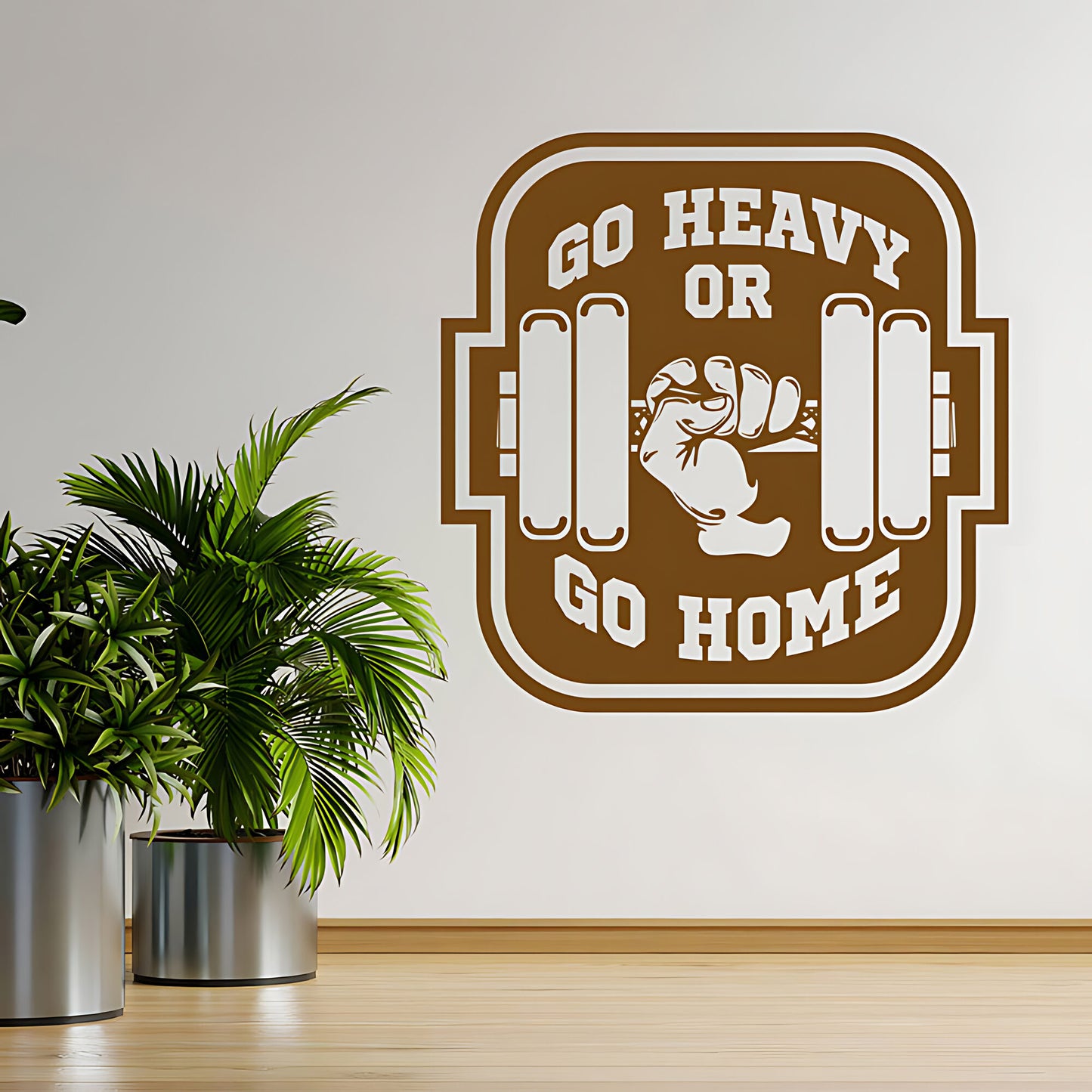 Gym Wall Art Sticker Motivational Fitness Decal Push Harder Workout
