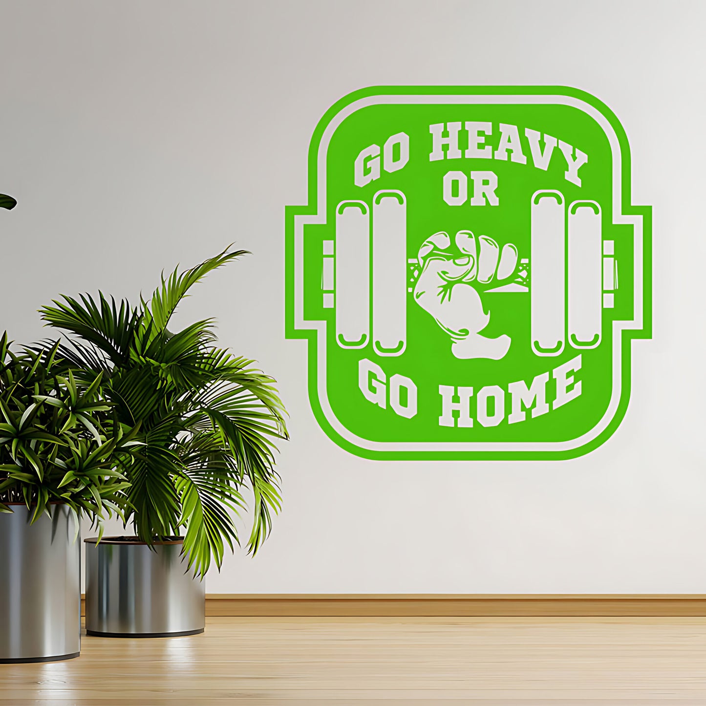 Gym Wall Art Sticker Motivational Fitness Decal Push Harder Workout