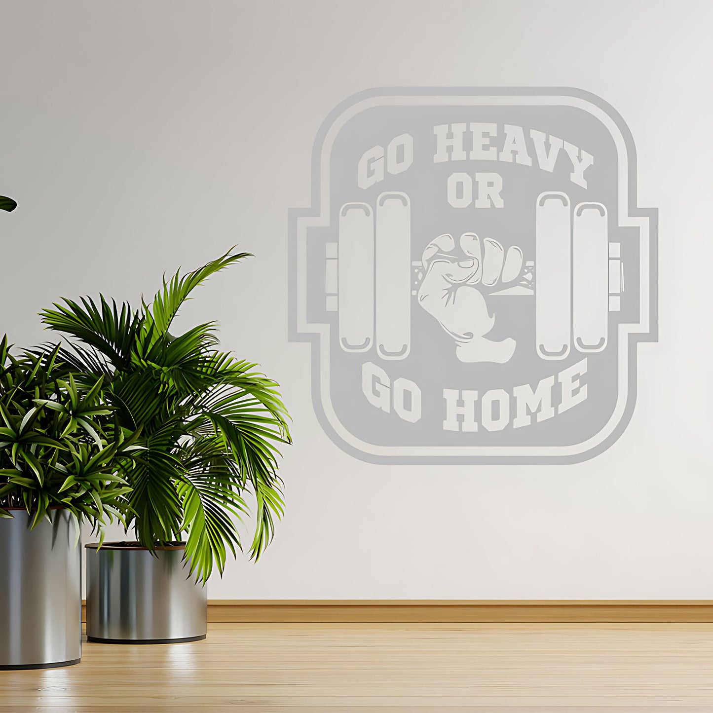 Gym Wall Art Sticker Motivational Fitness Decal Push Harder Workout