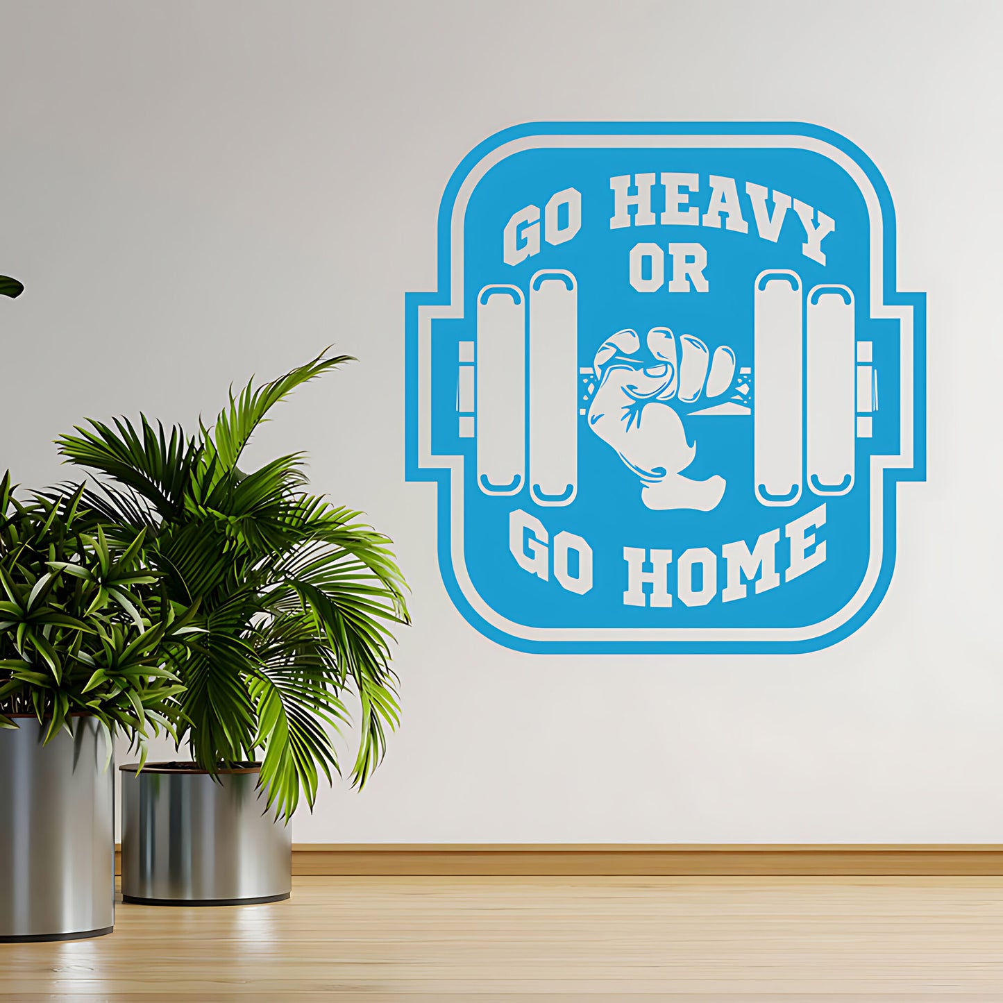Gym Wall Art Sticker Motivational Fitness Decal Push Harder Workout