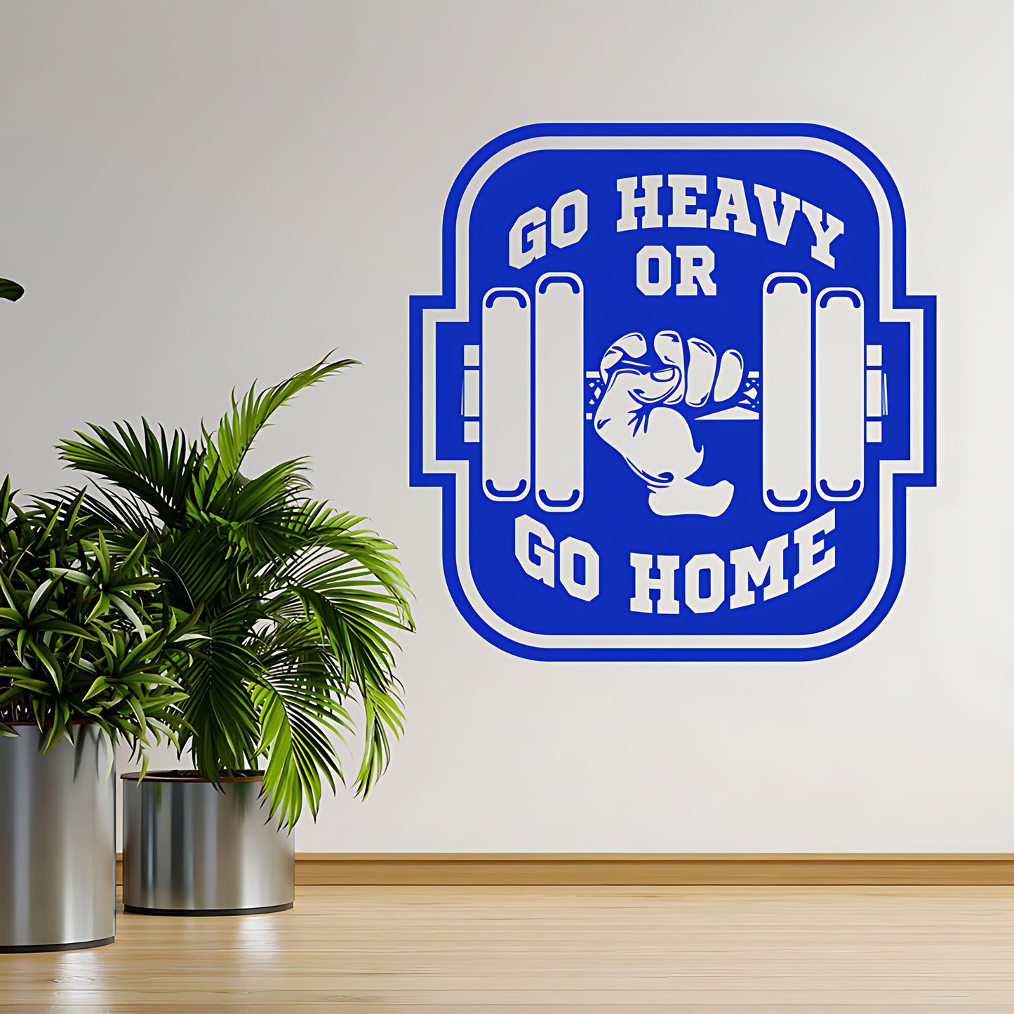 Gym Wall Art Sticker Motivational Fitness Decal Push Harder Workout