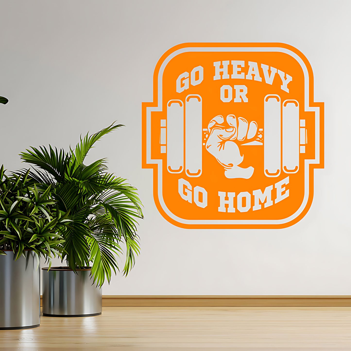 Gym Wall Art Sticker Motivational Fitness Decal Push Harder Workout