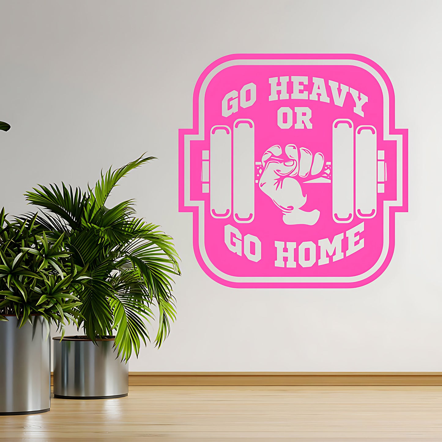 Gym Wall Art Sticker Motivational Fitness Decal Push Harder Workout
