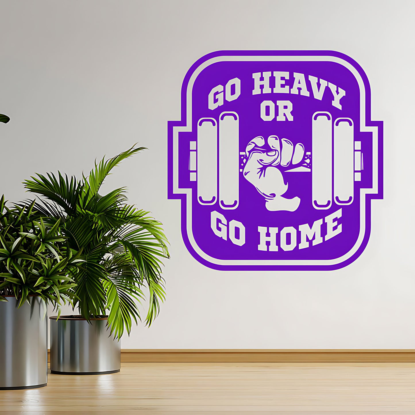 Gym Wall Art Sticker Motivational Fitness Decal Push Harder Workout