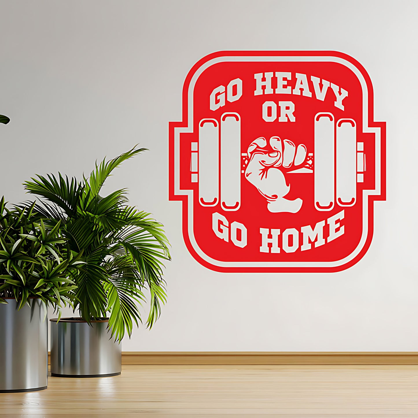Gym Wall Art Sticker Motivational Fitness Decal Push Harder Workout
