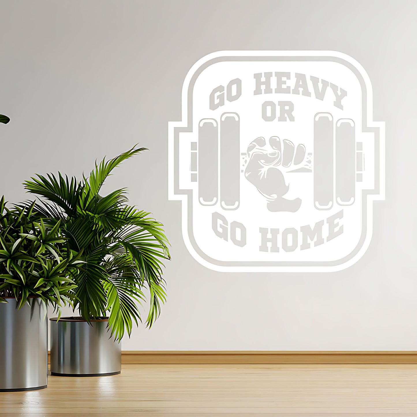 Gym Wall Art Sticker Motivational Fitness Decal Push Harder Workout
