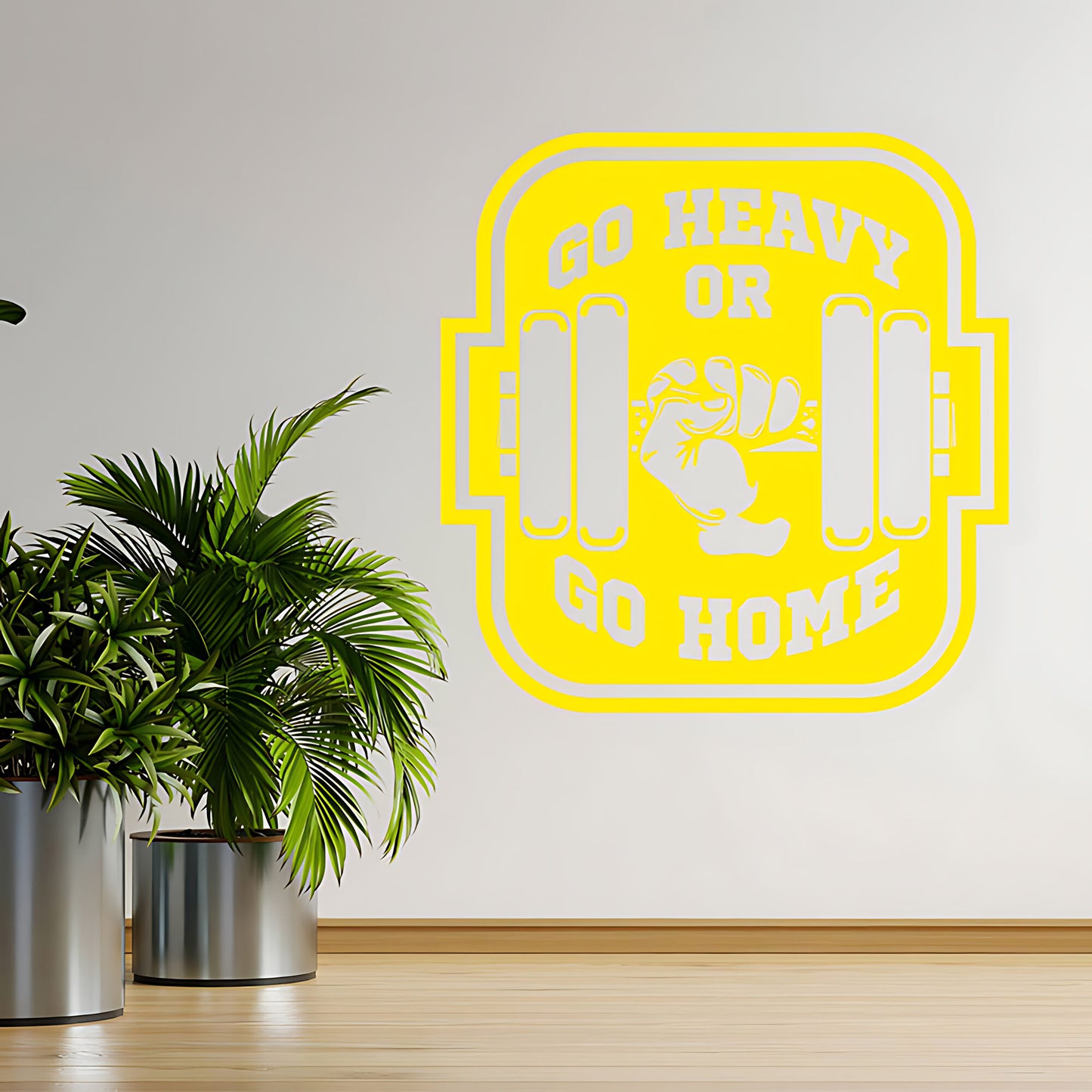 Gym Wall Art Sticker Motivational Fitness Decal Push Harder Workout