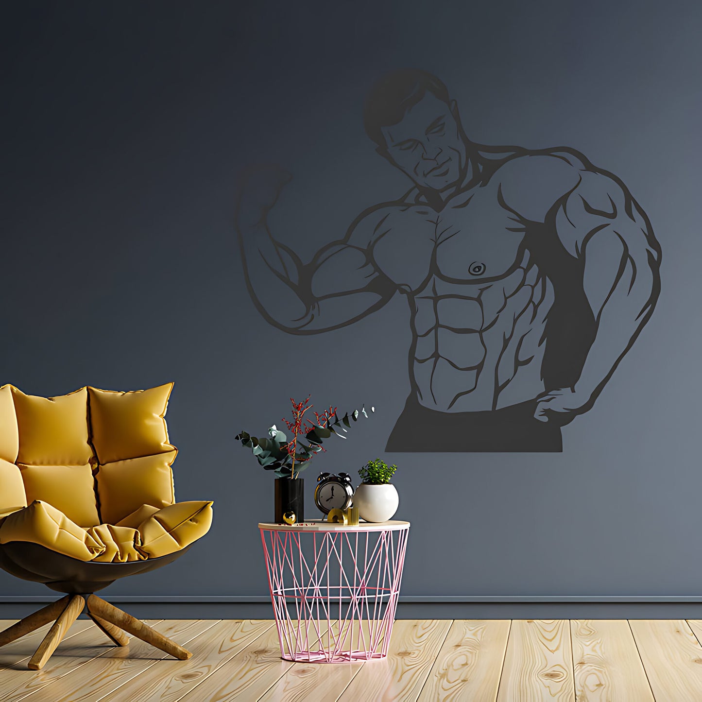 Fitness Gym Exercise Wall Art Stickers Decals Graphics Vinyl Weights