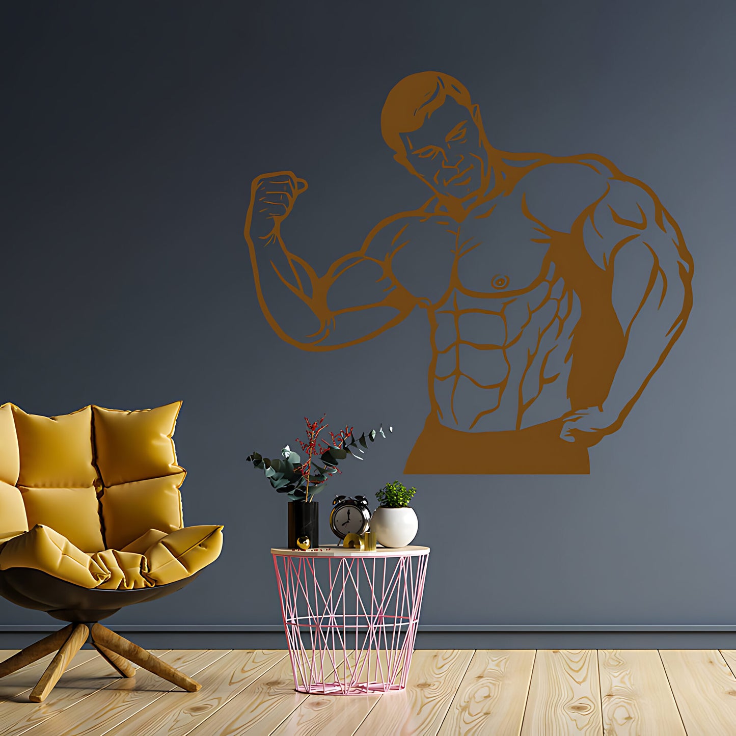 Fitness Gym Exercise Wall Art Stickers Decals Graphics Vinyl Weights