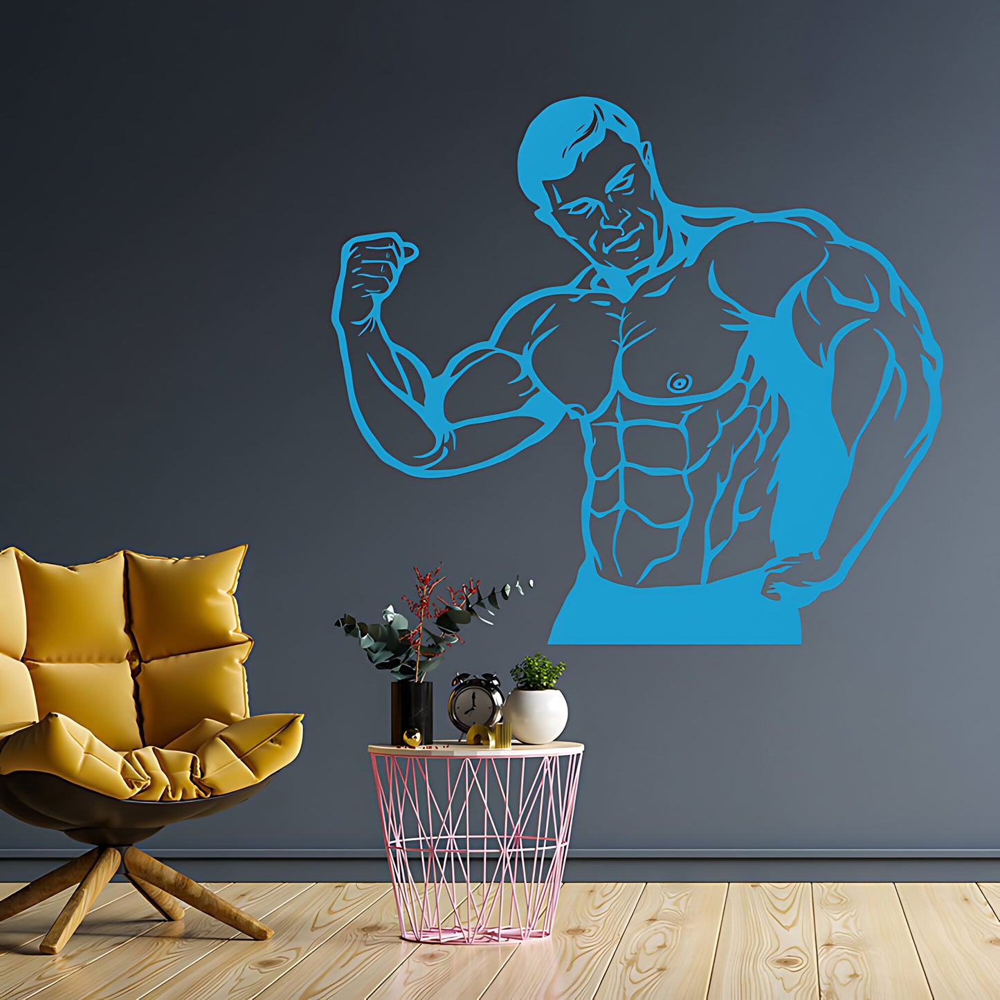Fitness Gym Exercise Wall Art Stickers Decals Graphics Vinyl Weights