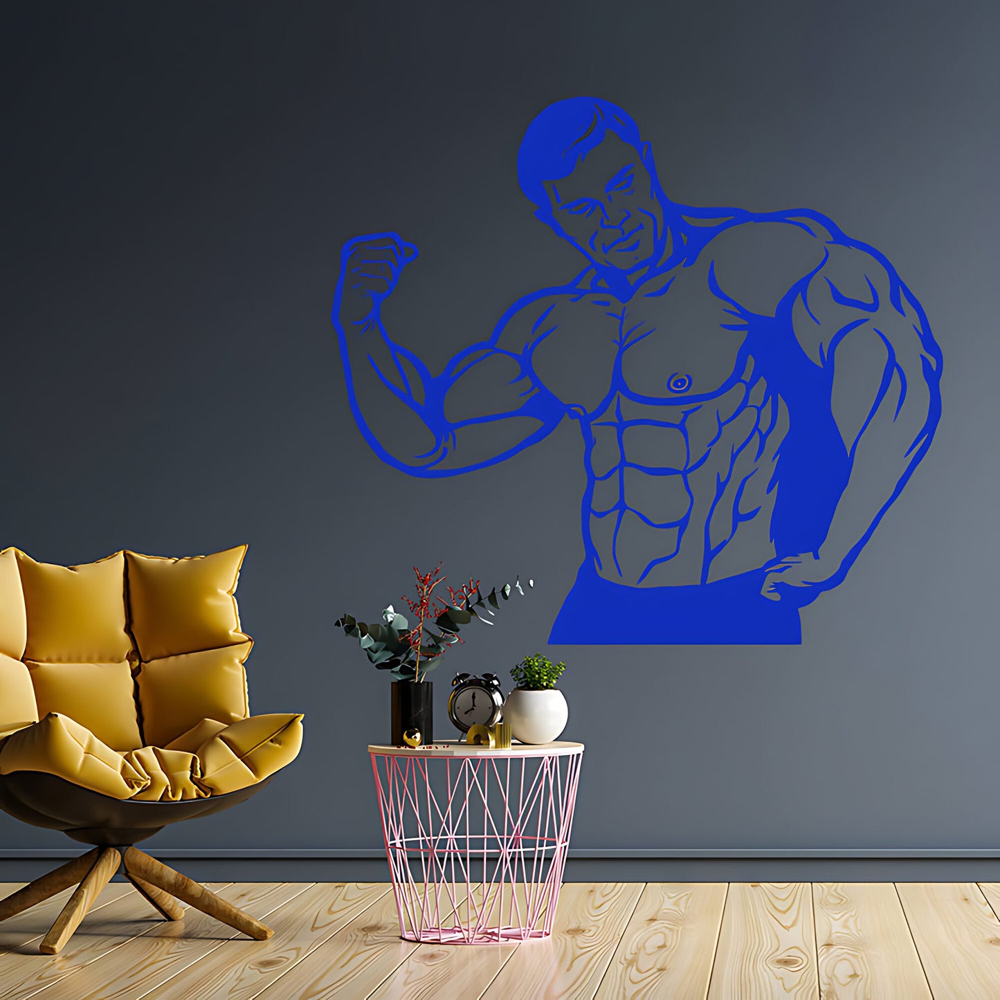 Fitness Gym Exercise Wall Art Stickers Decals Graphics Vinyl Weights