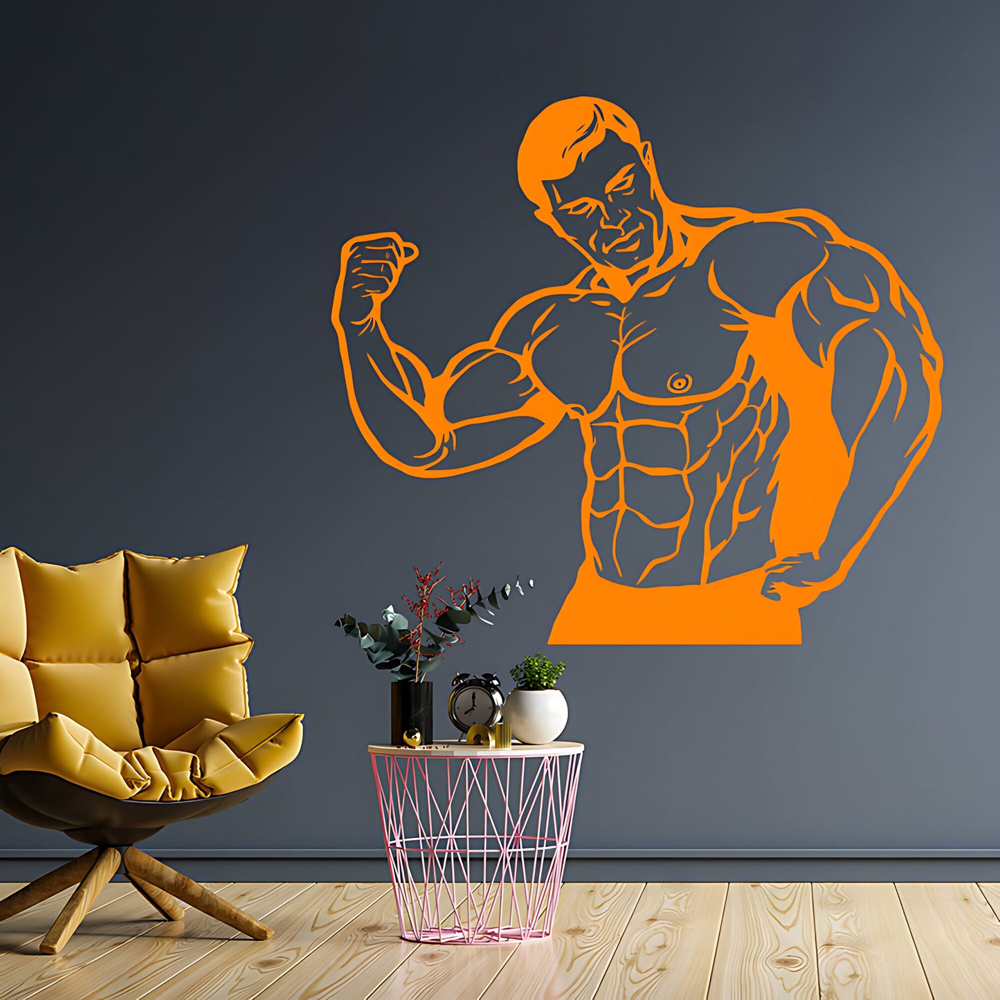 Fitness Gym Exercise Wall Art Stickers Decals Graphics Vinyl Weights