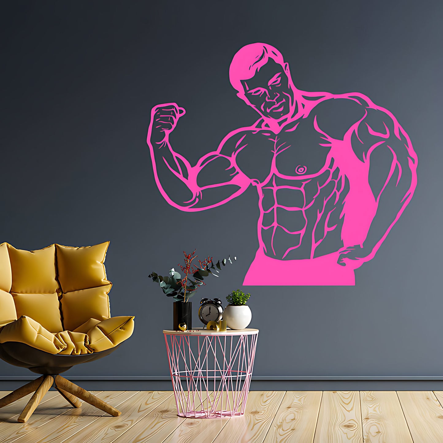Fitness Gym Exercise Wall Art Stickers Decals Graphics Vinyl Weights