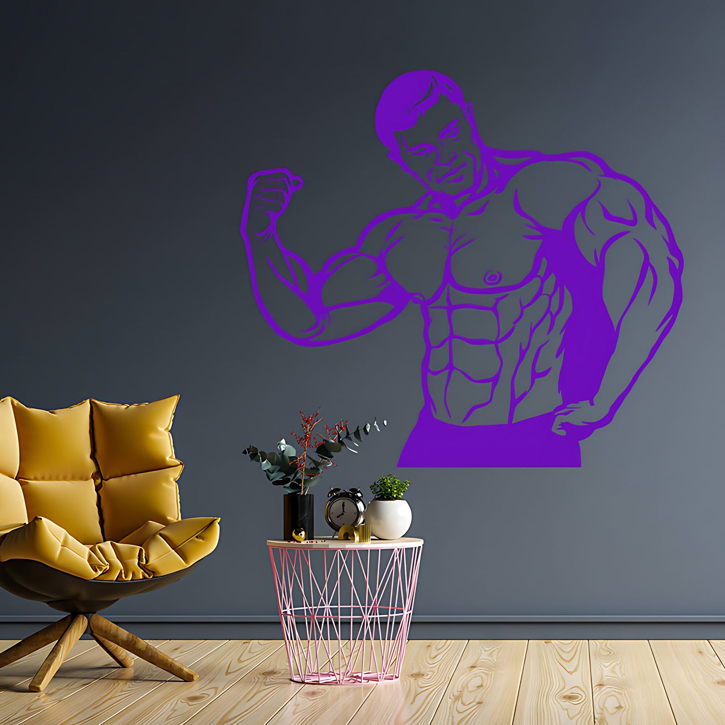 Fitness Gym Exercise Wall Art Stickers Decals Graphics Vinyl Weights