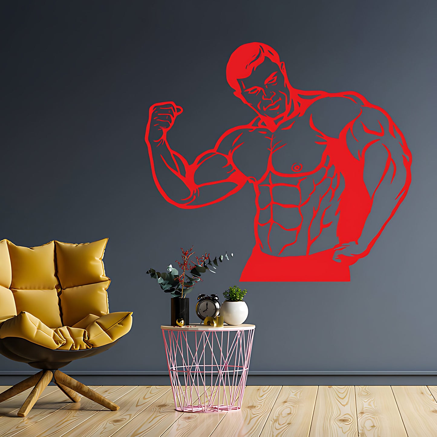 Fitness Gym Exercise Wall Art Stickers Decals Graphics Vinyl Weights