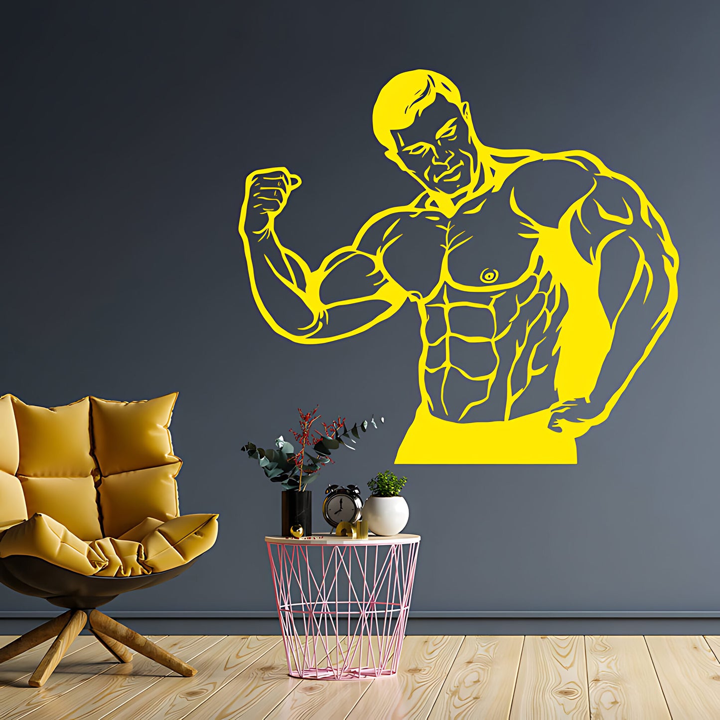 Fitness Gym Exercise Wall Art Stickers Decals Graphics Vinyl Weights