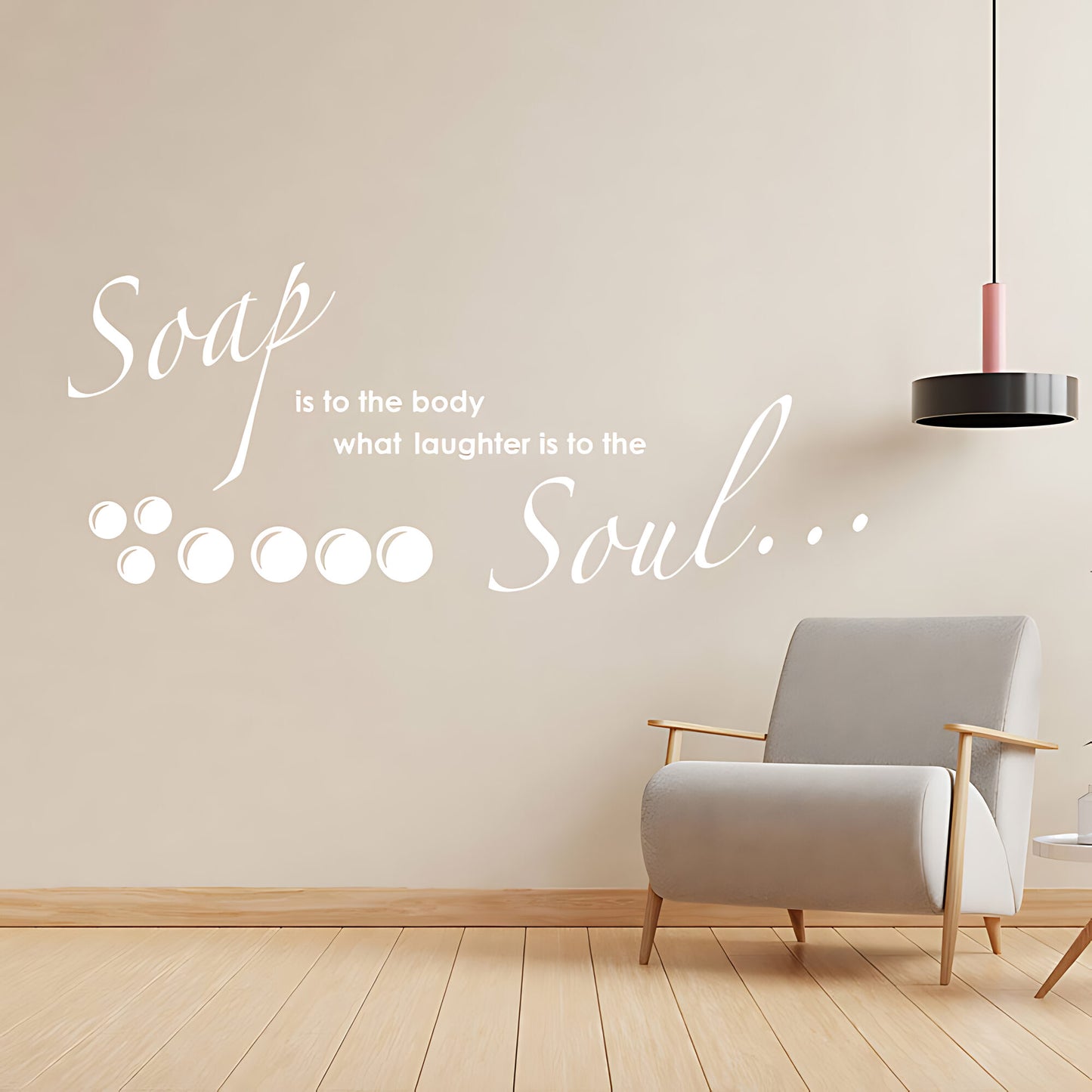 Soap and the Soul Bathroom Wall Sticker Quote Decor