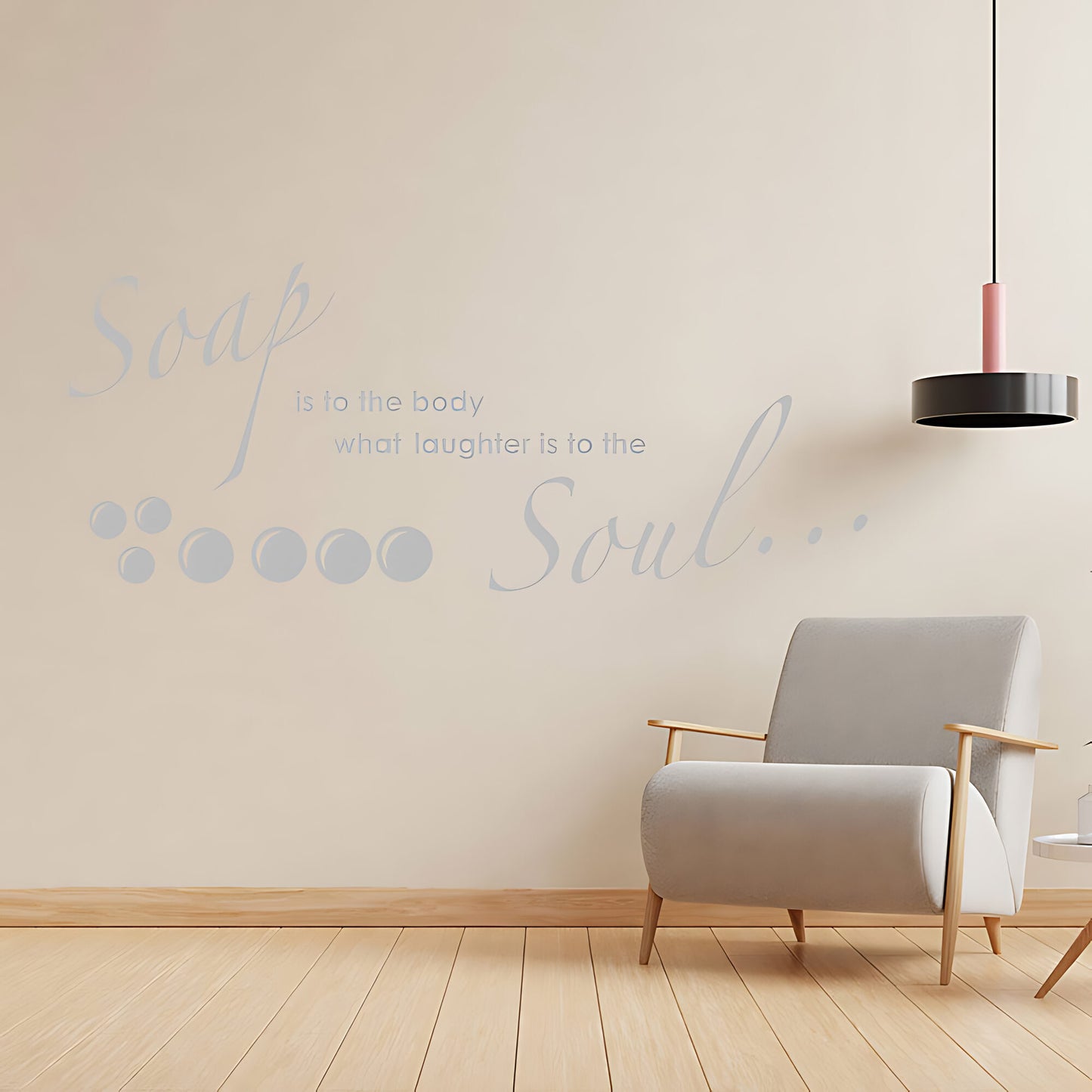 Soap and the Soul Bathroom Wall Sticker Quote Decor