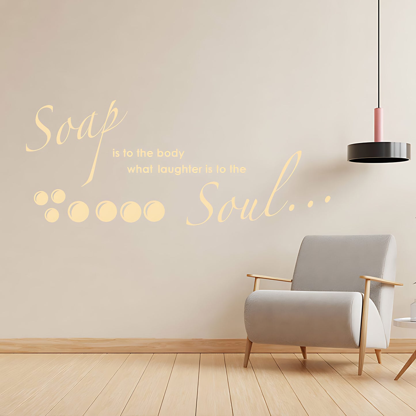 Soap and the Soul Bathroom Wall Sticker Quote Decor