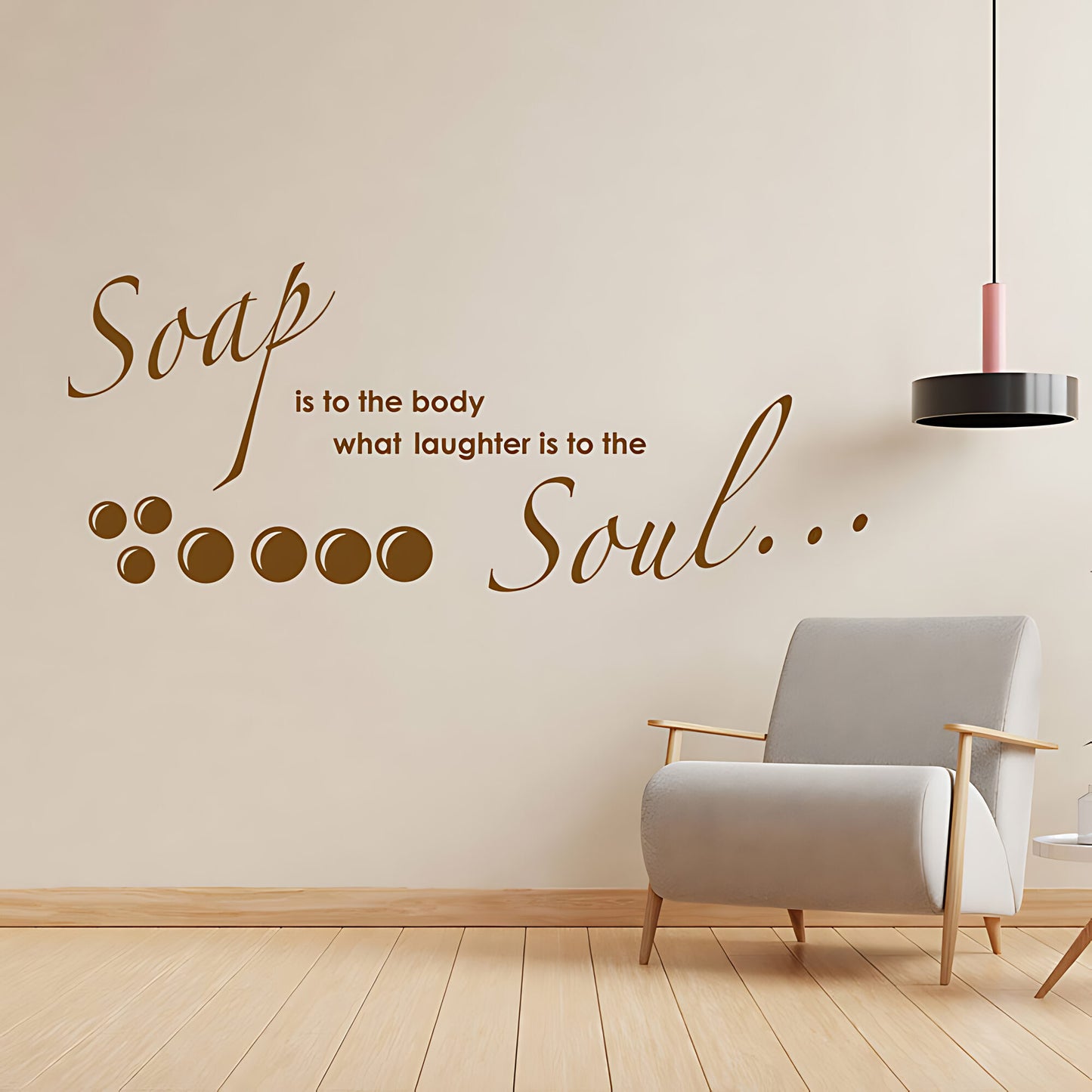 Soap and the Soul Bathroom Wall Sticker Quote Decor