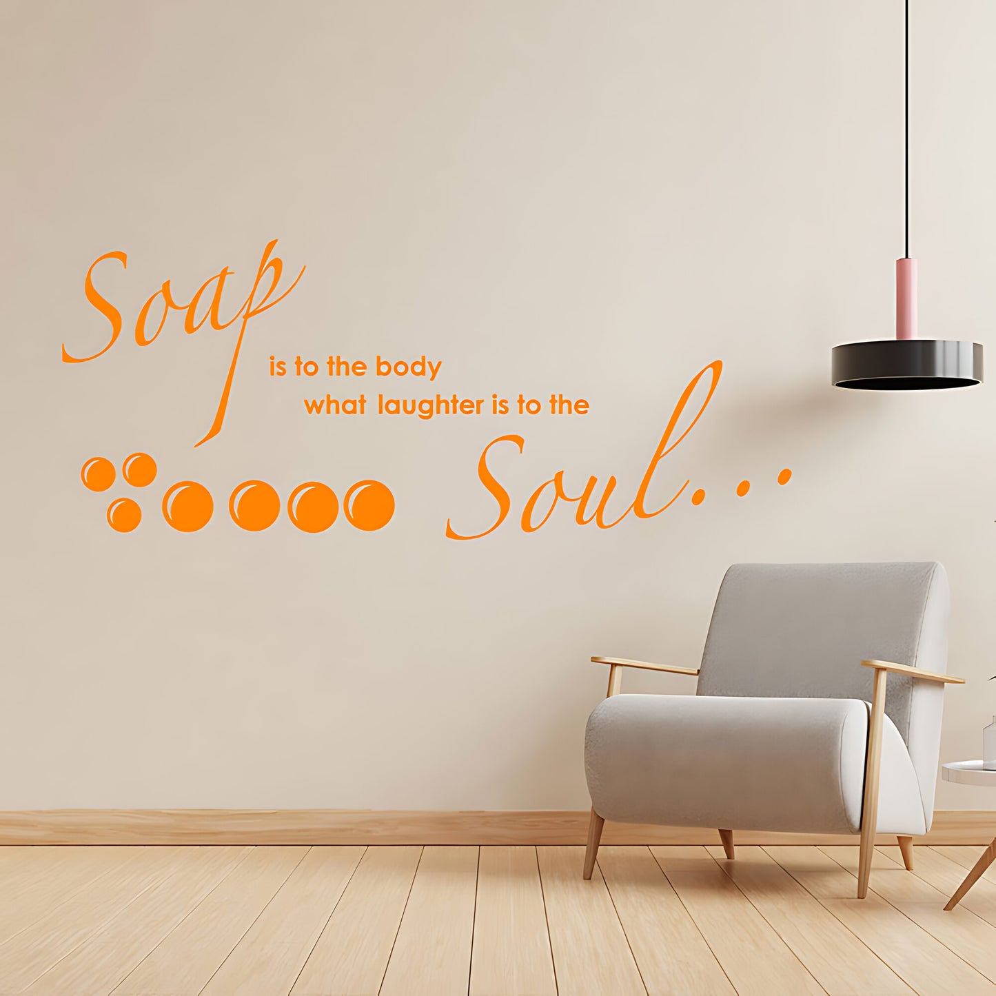 Soap and the Soul Bathroom Wall Sticker Quote Decor