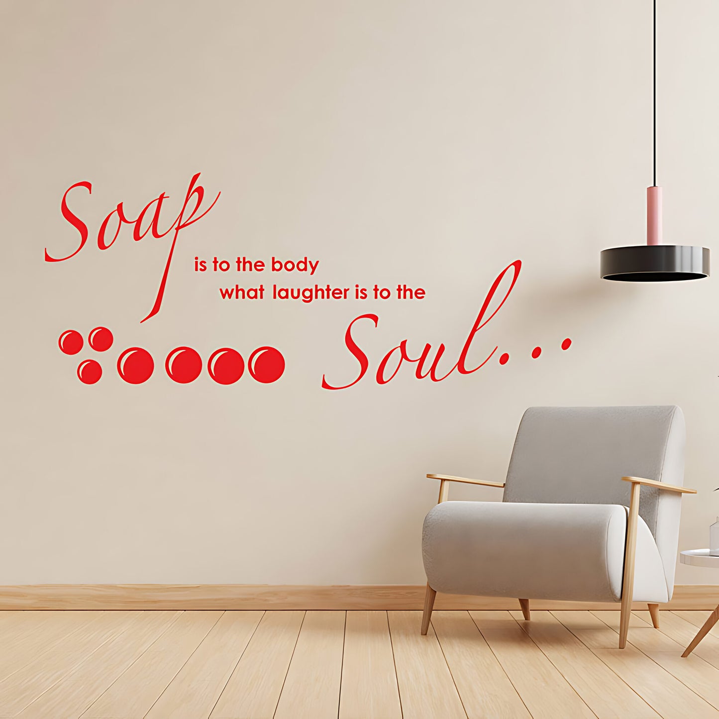 Soap and the Soul Bathroom Wall Sticker Quote Decor